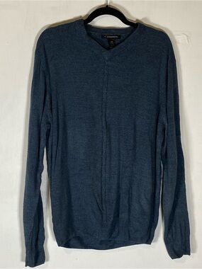 Weatherproof Vintage Blue V Neck Sweater Men’s Large Soft Minimalist Grandpacore